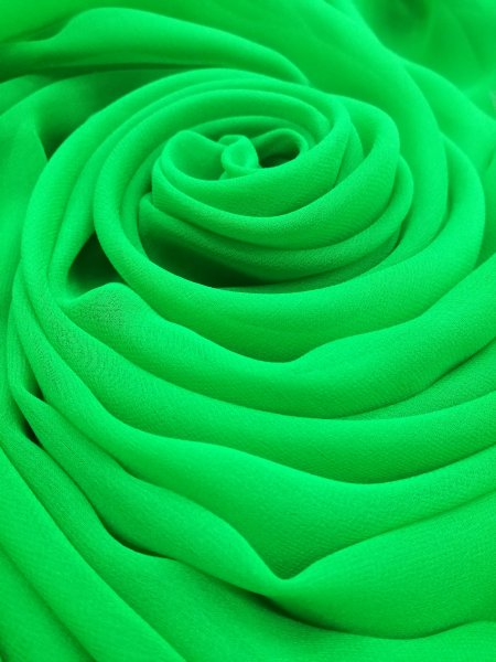 Шифон однотонный зеленый