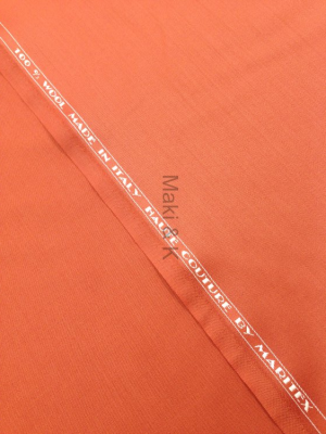 Костюмная ткань 100% шерсть альпака оранжевый