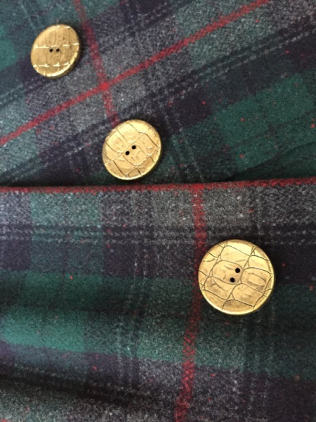 Пальтовая ткань шотландка зеленый