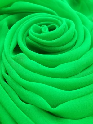 Шифон однотонный зеленый