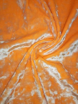 Бархат танцевальный мрамор оранжевый 